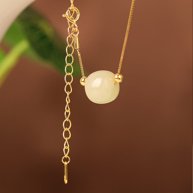 Collier Jade Impérial - Pendentif en Jade Hetian & chaine argent 925