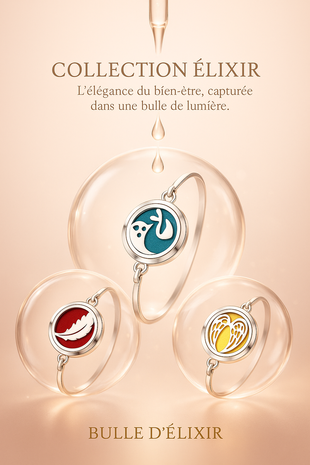 Bracelet diffuseur d'huile essentielle Joncs