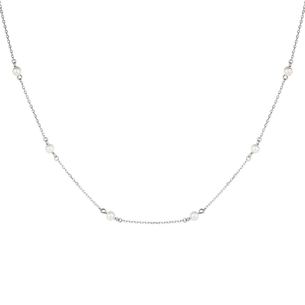 Collier Perle Blanche en Argent 925 -Elégance Minimaliste Intemporelle