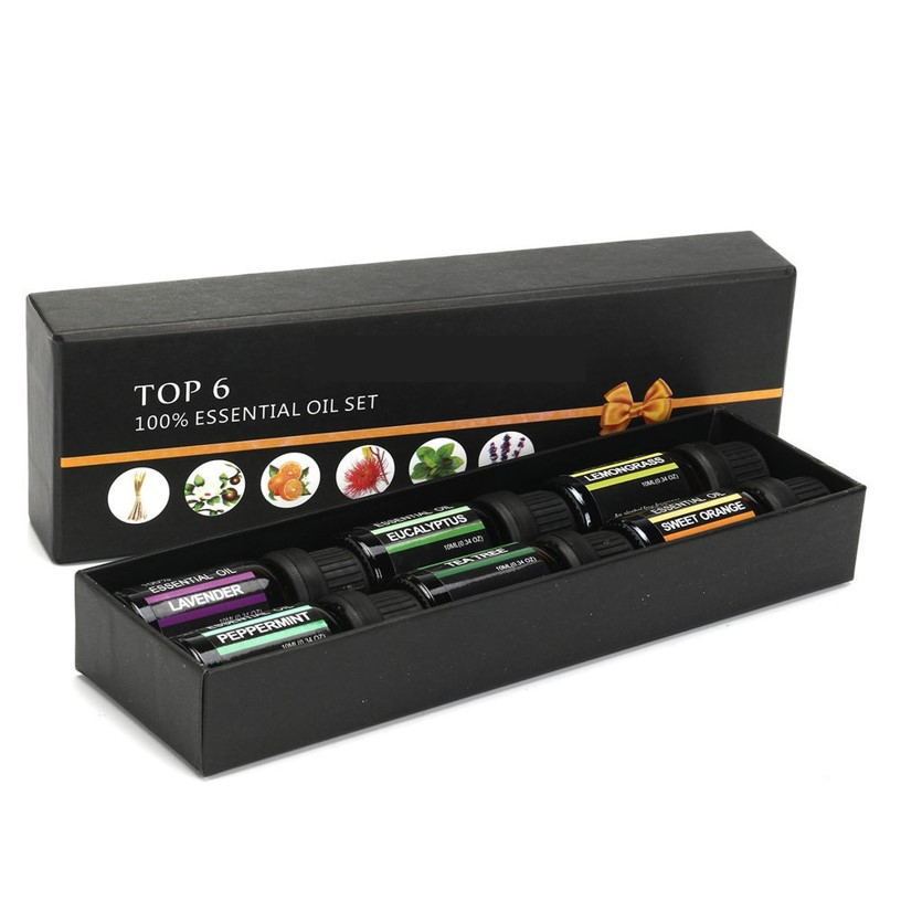 Coffret Elixir Noir--huiles Essentielles 100%Pures pour Massage ,Bain & Diffusion
