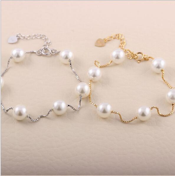 Bracelet Elixir Perles d'Eau Douce Harmonie Dorée