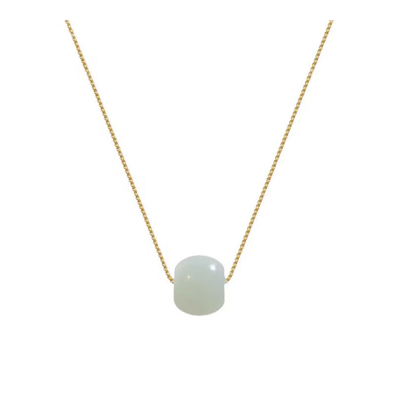 Collier Jade Impérial - Pendentif en Jade Hetian & chaine argent 925