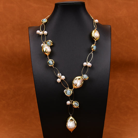 Collier Elixir Royal-Perles du Cachemire & Murano Doré Luxe