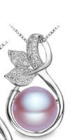 Collier et pendentif Perle d'Eau Douce Elixir de Lumière et Grace
