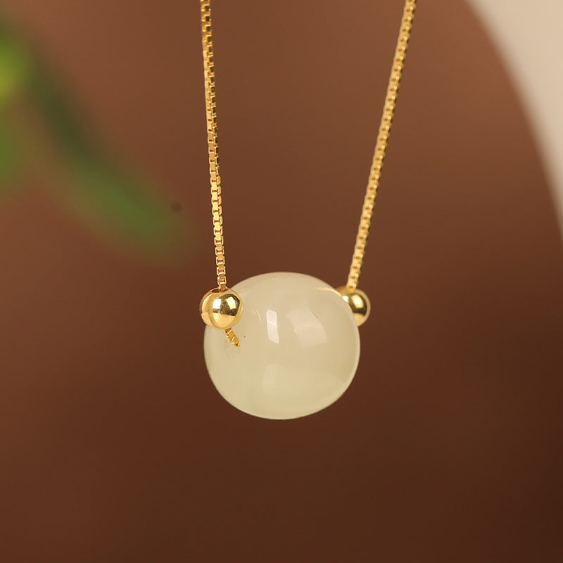 Collier Jade Impérial - Pendentif en Jade Hetian & chaine argent 925